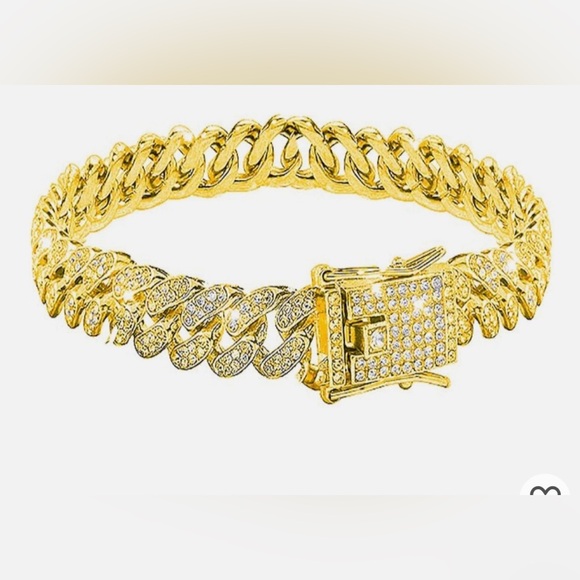 Jewelry - Holiday Gold and Diamond Chain Bracelet